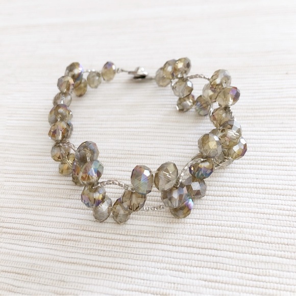 Vintage Teng Yue Borealis Crystal Glass Bracelet - Picture 8 of 11